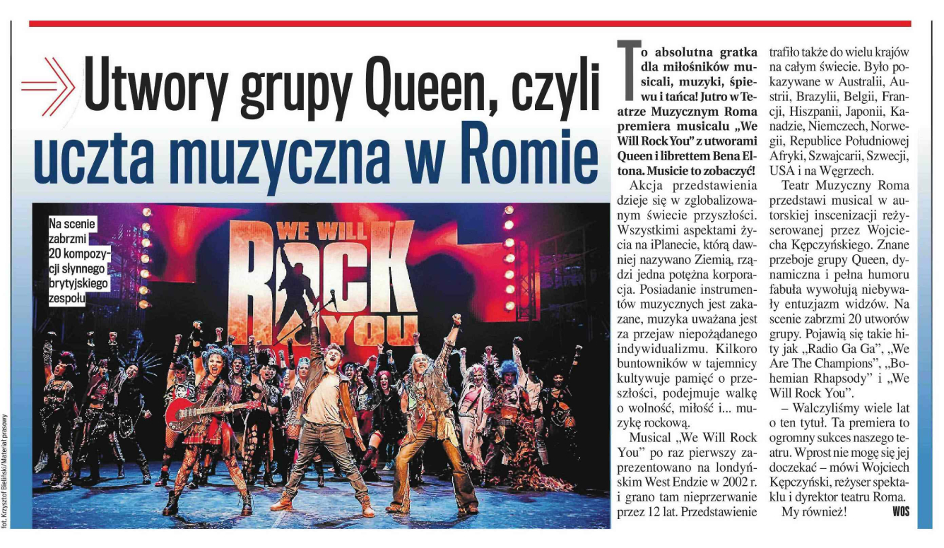 Utwory grupy Queen, czyli uczta muzyczna w Romie - Fakt Strefa Miast