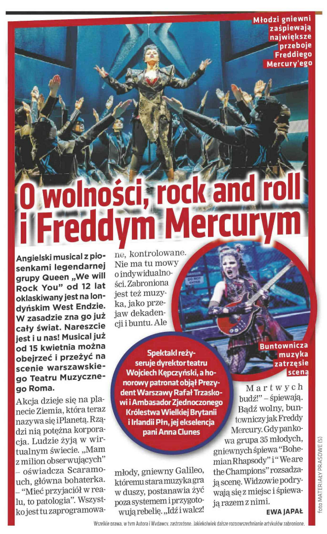 O wolności, rock and roll i Freddym Mercurym - Super Express Warszawa